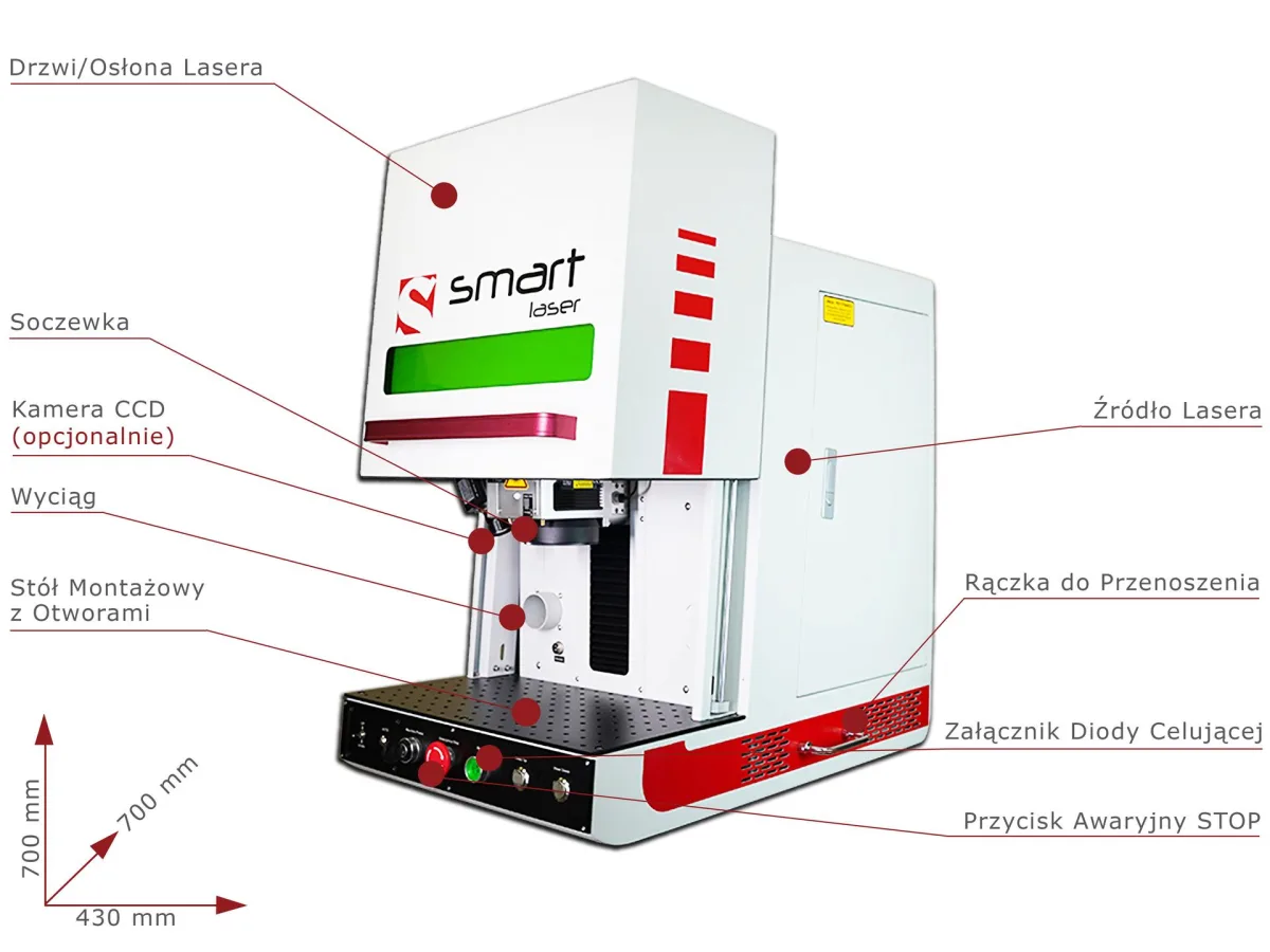 Laser Fiber 2D Zamknięty 20W